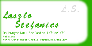 laszlo stefanics business card